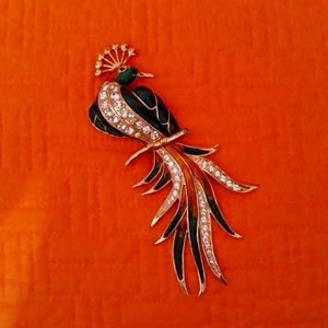 Peacock Pin in Green